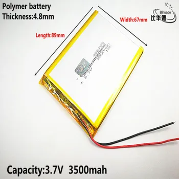 Литровая энергетическая батарея Хорошего качества 3,7 В, 3500 мАч 486789 Полимерный литий-ионный аккумулятор для планшетных ПК, GPS, mp3, mp4