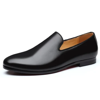 Лоферы, мужская обувь, Однотонная Модная деловая повседневная обувь для вечеринок на каждый день, Универсальная Простая Легкая деловая модельная обувь