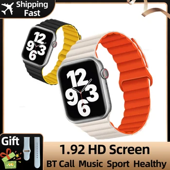 Магнитные двухцветные смарт-часы со спортивным режимом для фитнеса, подключенные часы для мужчин, женские наручные часы, погода, SMS, подсчет шагов, Настраиваемый циферблат