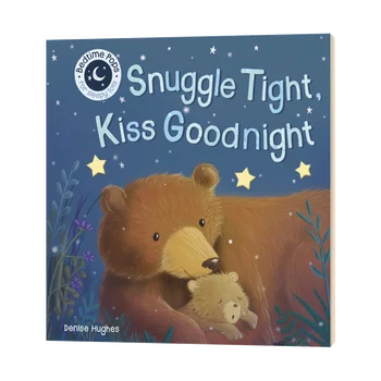 Малыши крепко прижимаются друг к другу, целуются на ночь, Детские книжки для малышей в возрасте 1 2 3 лет, Английская книжка с картинками, 9781788814942