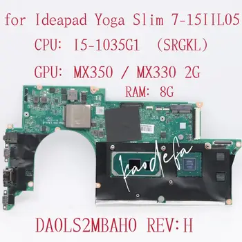 Материнская плата DA0LS2MBAH0 для Ideapad Yoga Slim 7-15IIL05 Материнская плата ноутбука Процессор: I5-1035G1 Графический процессор: MX350/MX330 2G Оперативная память: 8G FRU: 5B20S43976