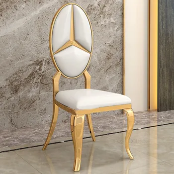 Мебель для столовой, роскошные золотые обеденные стулья, Скандинавский высококачественный стул со спинкой, Минималистичный Современный обеденный стул с мягкой подушкой