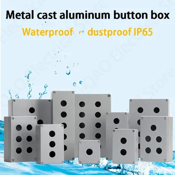 Металлическая литая алюминиевая водонепроницаемая коробка кнопок с апертурой 22 клеммная распределительная коробка из алюминиевого сплава с отверстием 123456 наружная распределительная коробка