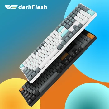 Механическая клавиатура Darkflash GD110, 110 клавиш, проводной USB Type-C и беспроводной 2.4 Красный переключатель, игровые офисные доски для ПК, ноутбук
