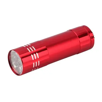 Мини-9 светодиодный фонарик с ультрафиолетовым ультрафиолетовым светом, водонепроницаемая алюминиевая лампа, наружный портативный инструмент тактического освещения, УФ-лампа