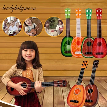 Мини-гитара 4 струны Классическая гавайская гитара-укулеле Игрушечные музыкальные инструменты для детей, начинающих детей раннего образования, маленькая гитара