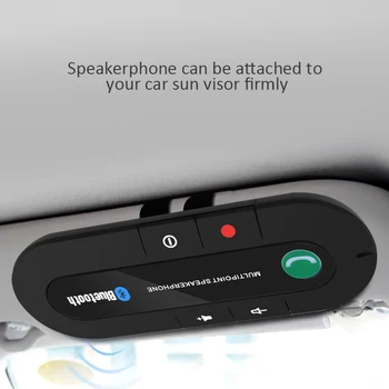 Мини-зажим для солнцезащитного козырька Bluetooth громкая связь Аудио MP3 Музыкальный приемник Автомобильный комплект Беспроводной динамик громкой связи телефонный адаптер для телефона