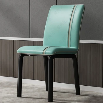 Минималистичные офисные обеденные стулья, кожаные стулья скандинавского дизайна, скандинавские обалденные шезлонги, мебель для балкона