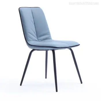 Минималистичный обеденный стул в итальянском стиле, Домашний Современный простой, высококлассный Sense Light, Роскошная технологическая ткань в скандинавском стиле
