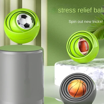 Многослойный вращающийся 3D-декомпрессионный мяч, игрушка для снятия стресса для детей, игрушки для взрослых, футбольные космические тренировки, викторины, игрушки
