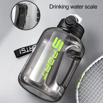 Модная бутылка для воды для тренировок с соломой, портативная ручка из пищевого ПК, чашка для воды для фитнеса, спортивные принадлежности