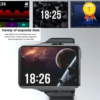 модные 4G Смарт-часы Мужские Android 9 2,88 Дюймов 640 * 480 Экран 4 ГБ + 64 ГБ GPS WIFI 2300 мАч Большая батарея с длительным временем ожидания