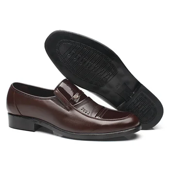 Модные мужские туфли на плоской подошве, мужская деловая официальная обувь с круглым носком, Удобные офисные модельные туфли, Свадебная обувь, Весенняя мужская кожаная обувь