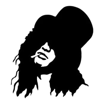 Модные наклейки Slash Guns N' Roses, наклейки для стайлинга автомобилей, винил, черный / серебристый, 12 см * 12 см
