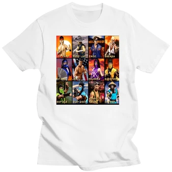 Мужская рубашка с портретами персонажей Mortal Kombat 2 SNES Женская футболка