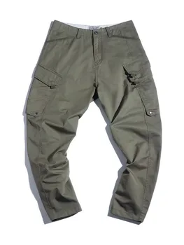 Мужские брюки Maden Cargo Tactica с несколькими мешками, вертикальные многофункциональные прямые брюки-канистры для ног, армейские зеленые повседневные брюки с веревкой