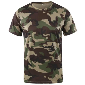 Мужские камуфляжные походные футболки, быстросохнущие дышащие военные тактические топы с коротким рукавом, армейская футболка для охоты Ourdoor