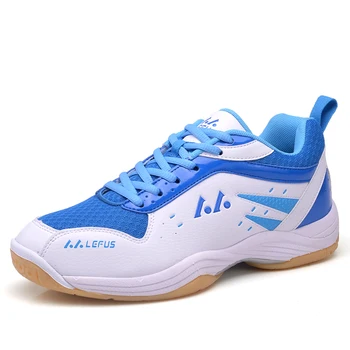 Мужские устойчивые противоскользящие волейбольные туфли, нейтральные дышащие теннисные туфли, женские высококачественные тренировочные кроссовки для бадминтона