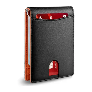 Мужской кошелек Gebwolf, сумка для денег, держатель кредитной карты, защита RFID, Простой ультратонкий мужской маленький короткий кошелек