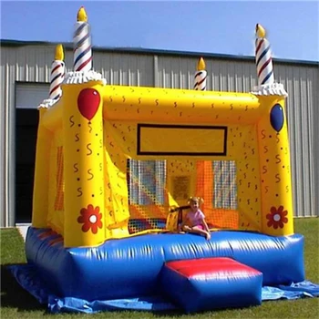 Надувной батут-замок в стиле торта, надувной дом для прыжков для детей, играющих в помещении или на открытом воздухе, в подарок