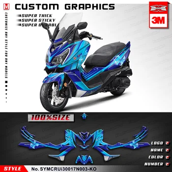 Наклейки на мотоцикл с графикой Кунг-Фу, Персонализированные Наклейки для SYM Cruisym 300 2017 2018 2019 2020 2021, Синий