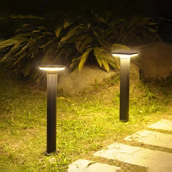 Наружный Водонепроницаемый Светильник для газона IP65 Алюминиевый Бытовой Ландшафтный светильник Садовая трава Квадратный Круглый торшер со стигматизацией во дворе