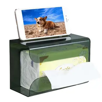 Настенная коробка для салфеток, прозрачный настенный диспенсер для бумажных полотенец в ванной, настенный держатель для салфеток, простое хранение и распространение бумаги