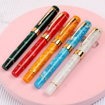 Новая акриловая авторучка Jinhao 100, красивая цветная ручка, преобразователь кончиков, канцелярские принадлежности для бизнеса, офиса и школы, чернильные ручки