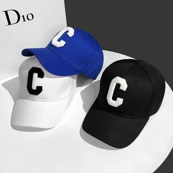 Новая модная бейсболка для женщин и мужчин, хлопковые мягкие кепки с вышивкой буквой C, летние солнцезащитные кепки, повседневная бейсболка-снэпбэк