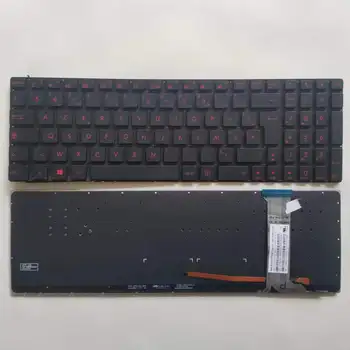 Новая Французская клавиатура для Asus GL551 GL551JK GL551JM GL551JW GL551JX N551 FR Версия Серебристо-Красная PK13183125S 9Z.N8BBC.P0F