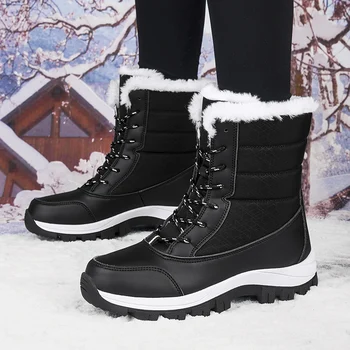 Новые высококачественные удобные зимние ботинки унисекс, мужские теплые водонепроницаемые зимние ботинки на платформе, мужские ботинки Botas Femenina