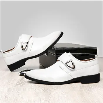 Новые официальные деловые мужские черные туфли, нескользящие мужские повседневные тонкие туфли, свадебные туфли