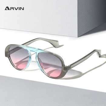 Новые солнцезащитные очки Pilot, Женские Классические брендовые Винтажные Мужские Солнцезащитные очки, женские Двухцветные Градиентные Роскошные оттенки Oculos De Sol UV400