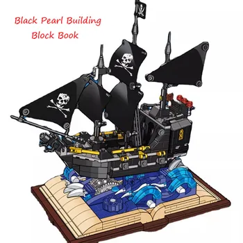 Новый MOC Creative DIY Black Pearl Building Block, книжная модель, Украшение из мелких частиц, подарок для детских сборных кирпичных игрушек
