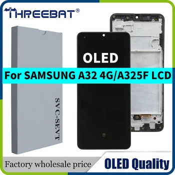 Новый OLED-Дисплей Оригинального размера Для Samsung Galaxy A32 4G A325 A325F SM-A325M SM-A325F/DS ЖК-дисплей с Сенсорным Экраном и Цифровым Преобразователем в сборе