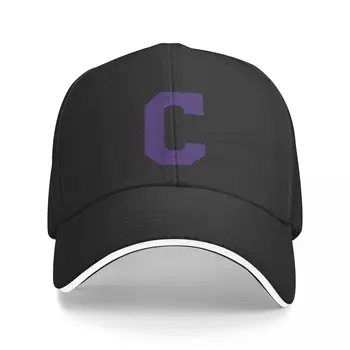 Новый алфавит, фиолетовая буква C, спортивная буква C, бейсболка, бейсболка для регби, женские мужские