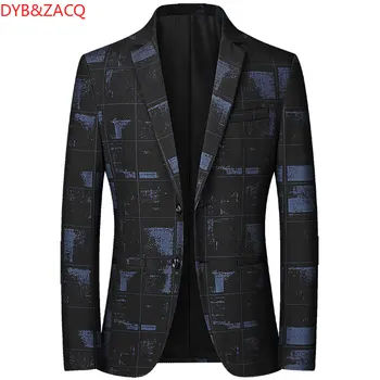 Новый брендовый повседневный блейзер, мужской цельный Весенне-осенний Тонкий Корейский вариант, Трендовый Красивый мужской рабочий деловой пиджак 4XL