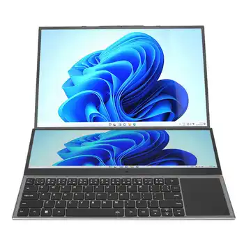 Ноутбук с двумя сенсорными экранами, диагональю 16 и 14 дюймов, поддержка процессоров Win11 ® Core ™ I7, ноутбук с разделенным экраном H