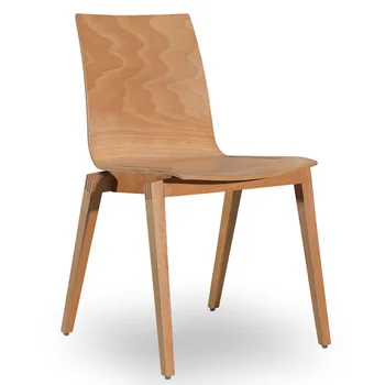 Обеденные стулья из массива дерева и белого воска Nordic для дома, ресторанные спинки и табуреты