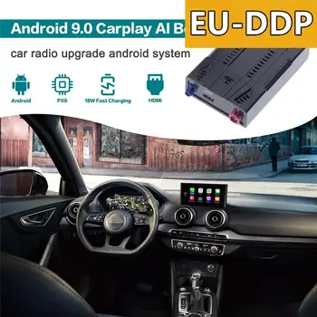 Обновление автомагнитолы Carplay Ai Box на 128 ГБ Android Auto для Audi Q2 2017 2018 2019 2020 Стерео Смарт-мультимедийный плеер WiFi