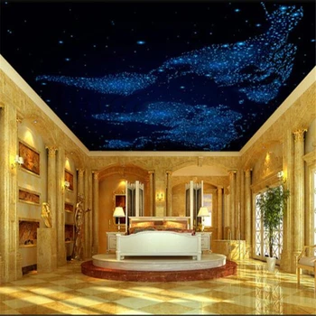 Обои wellyu на заказ 3d фотообои обои Потолок гостиной Blue Dream Starry Потолок спальни Фреска HD Фото 3d обои