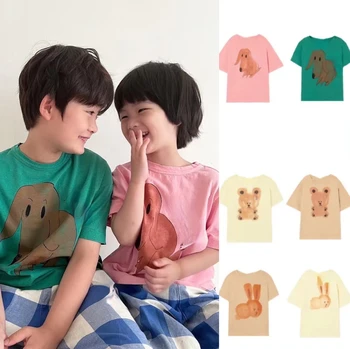 Одежда для мальчиков 2022 Новый летний бренд, футболки для маленьких девочек, хлопковая футболка с рисунком на день рождения, Детские футболки с графическим рисунком, топы