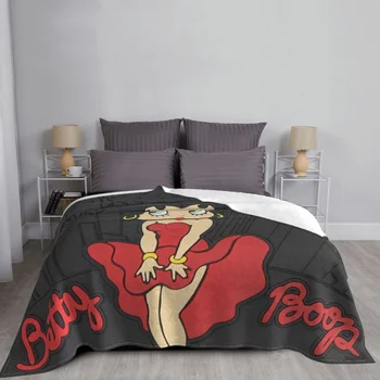 Одеяло Boop s с 3D принтом, дышащее Мягкое фланелевое Летнее мультяшное покрывало для дивана, уличные постельные принадлежности