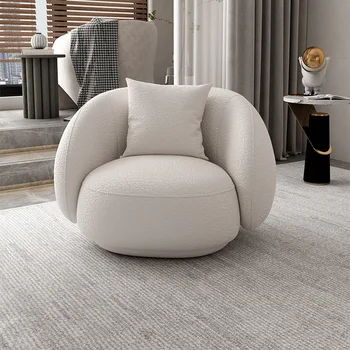 Одноместный диван-кресло из скандинавской дизайнерской ткани, гостиная, балкон, спальня, светлый салон красоты класса люкс, кресло для отдыха, Yuanba