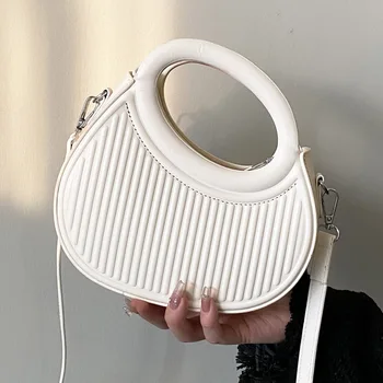 Однотонная роскошная дизайнерская сумка, модная сумка-мессенджер, универсальные сумки через плечо из искусственной кожи, новая женская сумка через плечо 2023 года