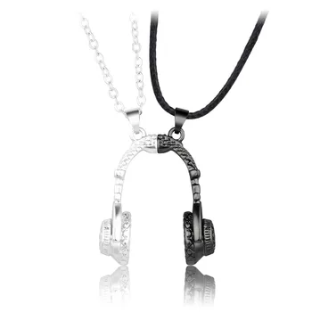 Ожерелье с магнитными наушниками в стиле хип-хоп для мужчин и женщин, ювелирные изделия, свадебные влюбленные, Хорошие друзья, Лучшие пары, ожерелье-подвеска