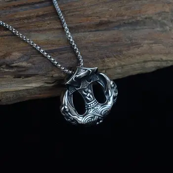 Ожерелье с молотом викинга Тора из нержавеющей стали 10шт