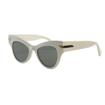Оправа Cat Eye Модель BV1004S Красочные Солнцезащитные очки с градиентными линзами Женские Прямоугольные солнцезащитные очки в стиле Стимпанк Ацетатных оттенков Люксовый бренд Unisex box