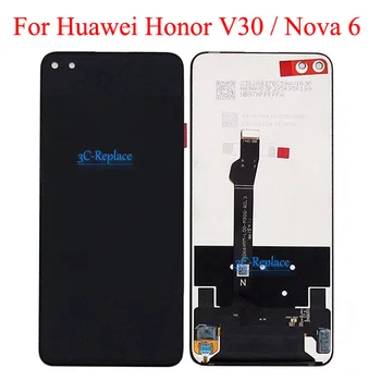 Оригинал для Huawei Nova 6 WLZ-AL10 WLZ-TL10 ЖК-дисплей С сенсорным Экраном и Цифровым Преобразователем В сборе Для Honor V30/Honor View 30 OXF-AN00