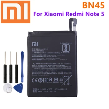 Оригинальная аккумуляторная батарея для телефона BN45 для Xiaomi Redmi Note 5/Note 5 Pro + подарочные инструменты